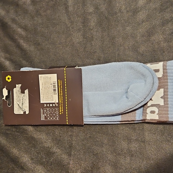 NWT Dr. Martens Air Wair Athletc Crew Socks Blue & Gray Logo Doc Martens Unisex - Picture 2 of 6